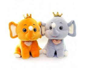 Слон с короной (супер мягкие) 21см