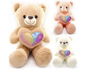 Мишка блест. сердце love 95см 