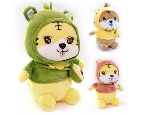 Тигр капюшон ушки 38см