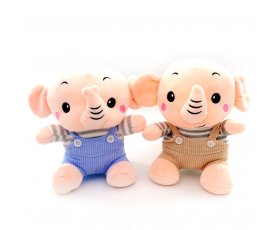 Слон комбез (супер мягкий) 21см