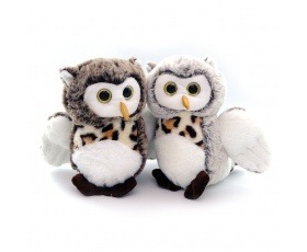 Сова меховая 22см 