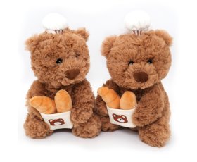 Мишка Пекарь "багет" 43см