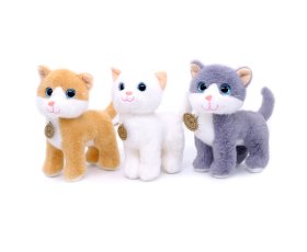 Кошки мех. муз. стоячие 23см