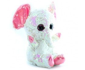 Слон бел.с паетками 20см