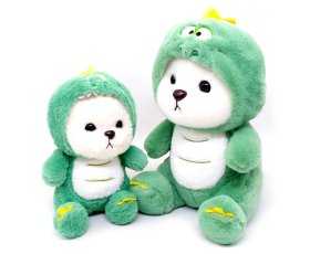 Мишка капюш. динозавр 38см 