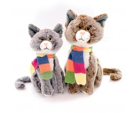 Кот с шарфом 30см