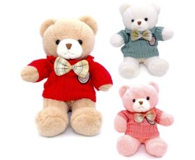 Мишка вяз.кофта + бабочка 42см